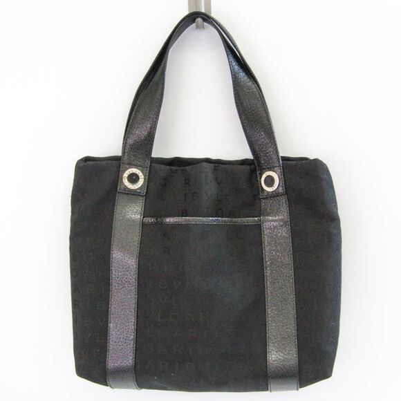 Bulgari Logo Mania Black Canvas Handbag (Pre-Owned) - Picture 7 of 11